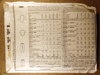 Back view of pattern M2464