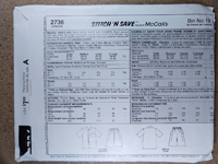 Back view of pattern M2736