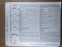 Back view of pattern M4879