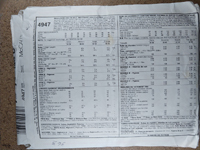 Back view of pattern M4947