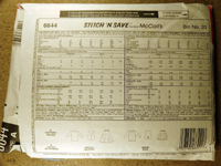 Back view of pattern M6644