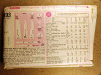 Back view of pattern S7493