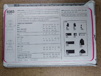 Back view of pattern S8383