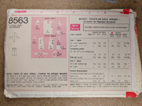 Back view of pattern S8563
