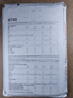 Back view of pattern S8730